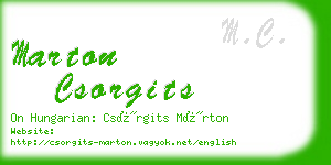 marton csorgits business card